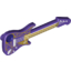 Набор LEGO Minifig Guitar Electric with White Strings and Star and Gold Geometric Print, Темно-фиолетовый