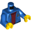 Набор LEGO Torso - Jacket with Anchor Design over Dark Red Sweater Print / Blue Arms / Yellow Hands, Голубой