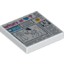 Набор LEGO Tile 2 x 2 with 3 Frogs and Curved Arrow Print, Белый