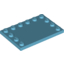 Набор LEGO Tile Special 4 x 6 with Studs on Edges, Medium Azure