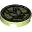 Набор LEGO Tile Round 2 x 2 with Bottom Stud Holder with Airjitzu Ghost Print, Yellowish Green