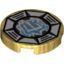 Набор LEGO Tile Round 2 x 2 with Bottom Stud Holder with Airjitzu Ice in Octagon Print, Pearl Gold