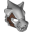 Набор LEGO Minifig Mask Tiger with White Fang, Copper Fang and Copper Armor with Rivets Print, Светлый сине-серый