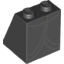 Набор LEGO Slope 65В° 2 x 2 x 2 with Bottom Tube, Skirt with Gold Button and Dark Bluish Gray Trim Print, Черный