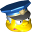 Набор LEGO Minifig Head Modified Simpsons Chief Wiggum with Pink Doughnut Frosting Splotch on Mouth Print, Желтый