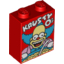 Набор LEGO Brick 1 x 2 x 2 with Inside Stud Holder with 'KRUSTY O's' Cereal Box Print, Красный