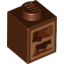 Набор LEGO Brick 1 x 1 with Oranges Print [Juice Carton], Красно-коричневый