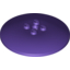 Набор LEGO Dish 6 x 6 Inverted (Radar) [Solid Studs], Темно-фиолетовый