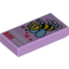 Набор LEGO Tile 1 x 2 with Bee with Hearts and 'LET'S BEE FRIENDS' Print, Lavender