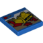 Набор LEGO Tile 2 x 2 with City Bulldozer Print, Голубой