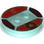 Набор LEGO Dimensions Toy Tag 4 x 4 x 2/3 with 2 Studs for Kai #31 with Red and Gold Kai Symbol and Asian Character Print, Trans-Light Blue