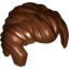 Набор LEGO Minifig Hair Short Swept Back with Sideburns and Widow's Peak, Красно-коричневый