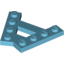 Набор LEGO Plate Special 4 Stud 45В° Angle Plate, Medium Azure