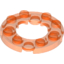 Набор LEGO Plate, Round 4 x 4 with 2 x 2 Hole, Trans-Neon Orange