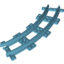 Набор LEGO Train, Track Plastic, Narrow, Curve, Medium Azure