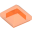 Набор LEGO Slope 45В° 1 x 1 x 2/3 Quadruple Convex, Trans-Neon Orange