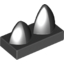 Набор LEGO Plate 1 x 2 Special with Two Vertical Teeth, Черный