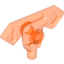 Набор LEGO Weapon Axe Head with Bar, Trans-Neon Orange
