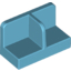 Набор LEGO Panel 1 x 2 x 1 with Rounded Corners and Central Divider, Medium Azure