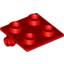 Набор LEGO Hinge Brick 2 x 2 Top Plate Thin, Красный