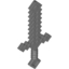 Набор LEGO Minifig Sword Blocky (Minecraft Sword), Темный сине-серый