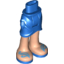 Набор LEGO Friends - Hips and Wrap-around Skirt with Light Flesh Legs and Medium Azure Waves Print [41172], Голубой
