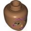 Набор LEGO Minifig Head Modified Friends with Light Brown Eyes, Wide Smile and Magenta Elves Tribal Print (Azari), Medium Dark Flesh