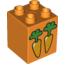 Набор LEGO DUPLO Brick 2 x 2 x 2 with 2 Carrots, Оранжевый