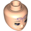 Набор LEGO Minifig Head Modified Friends with Medium Lavender Eyes, Closed Mouth Smile and Elves Tribal Print (Aira), Light Flesh