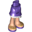 Набор LEGO Friends Hips and Asymmetrical Layered Skirt, White Ruffle, Light Flesh Legs and Gold Feather Sandals Print, Темно-фиолетовый