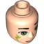 Набор LEGO Minifig Head Modified Friends Large with Lime Eyes, Smile with Teeth, and Lime Elves Tribal Print (Farran), Light Flesh