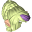 Набор LEGO Minifig Hair Long Tapered in Back with Braids and Lavender Highlight in Bangs and Light Flesh Elves Ears Print, Yellowish Green