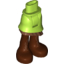 Набор LEGO Friends Hips and Asymmetrical Layered Skirt, Copper Ruffle, Long Reddish Brown Boots with Copper Print, Лайм