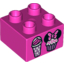 Набор LEGO DUPLO BRICK 2X2 NR. 56, Темно-розовый