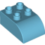 Набор LEGO Brick 2 x 3 with Curved Top, Medium Azure