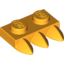 Набор LEGO Plate Special 1 x 2 with Three Teeth [Tri-Tooth], Bright Light Orange