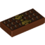 Набор LEGO Tile 1 x 2 with Chocolate Bar Print, Красно-коричневый