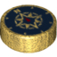 Набор LEGO Tile Round 1 x 1 with Compass Print, Pearl Gold