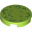 Набор LEGO Tile Round 2 x 2 with Bottom Stud Holder with Green Foliage Print, Лайм
