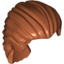 Набор LEGO Minifig Hair Swept Back with Short Ponytail, Темно-оранжевый