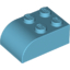 Набор LEGO Brick 2 x 3 with Curved Top, Medium Azure