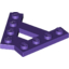 Набор LEGO Plate Special 4 Stud 45В° Angle Plate, Темно-фиолетовый