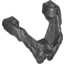 Набор LEGO SHELL JAW W/ CROSS HOLE, Pearl Dark Gray