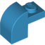 Набор LEGO Brick Curved 1 x 2 x 1 1/3 with Curved Top, Dark Azure
