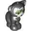 Набор LEGO Friends Cat Sitting with Lavender Eyes, Collar and Gray Markings Print, Черный