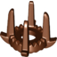 Набор LEGO Minifig Crown with 4 Tall Spikes, Красно-коричневый