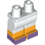 Набор LEGO Hips and Legs with Bright Light Orange Lower Legs and Medium Lavender Feet Pattern, Белый