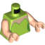 Набор LEGO Torso Female Strapless Top with Light Flesh Neck Pattern / Light Flesh Arms / Light Flesh Hands, Лайм