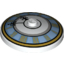 Набор LEGO Dish 4 x 4 Inverted (Radar) with Clock Face Light Blue with Roman Numerals Pattern, Белый