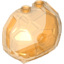 Набор LEGO SHELL ROCK 4X2X3  W/ KNOB, Прозрачный оранжевый